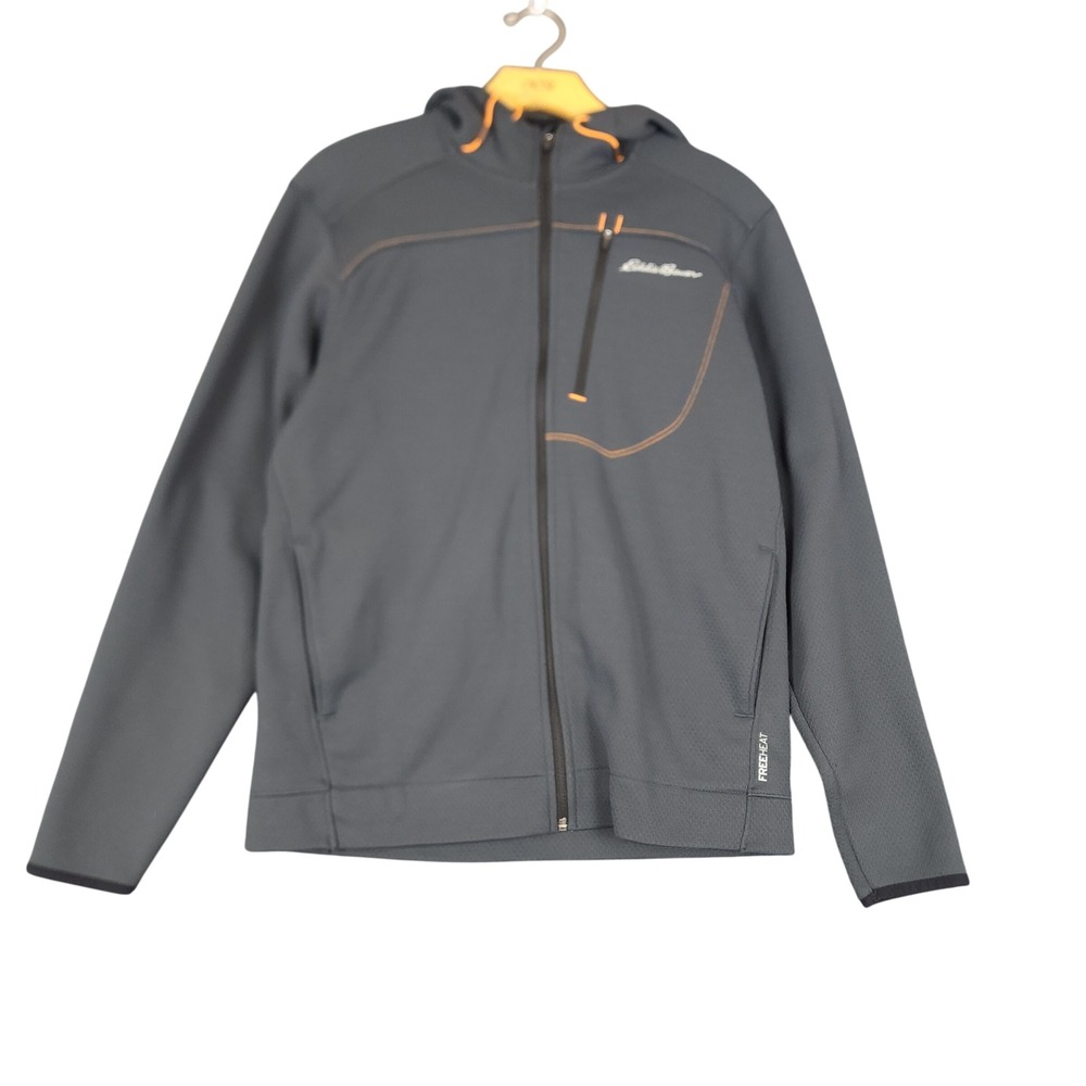 Eddie Bauer Mens Motion Full Zip Hooded Jacket‎ Dark Gray FreeHeat Size S